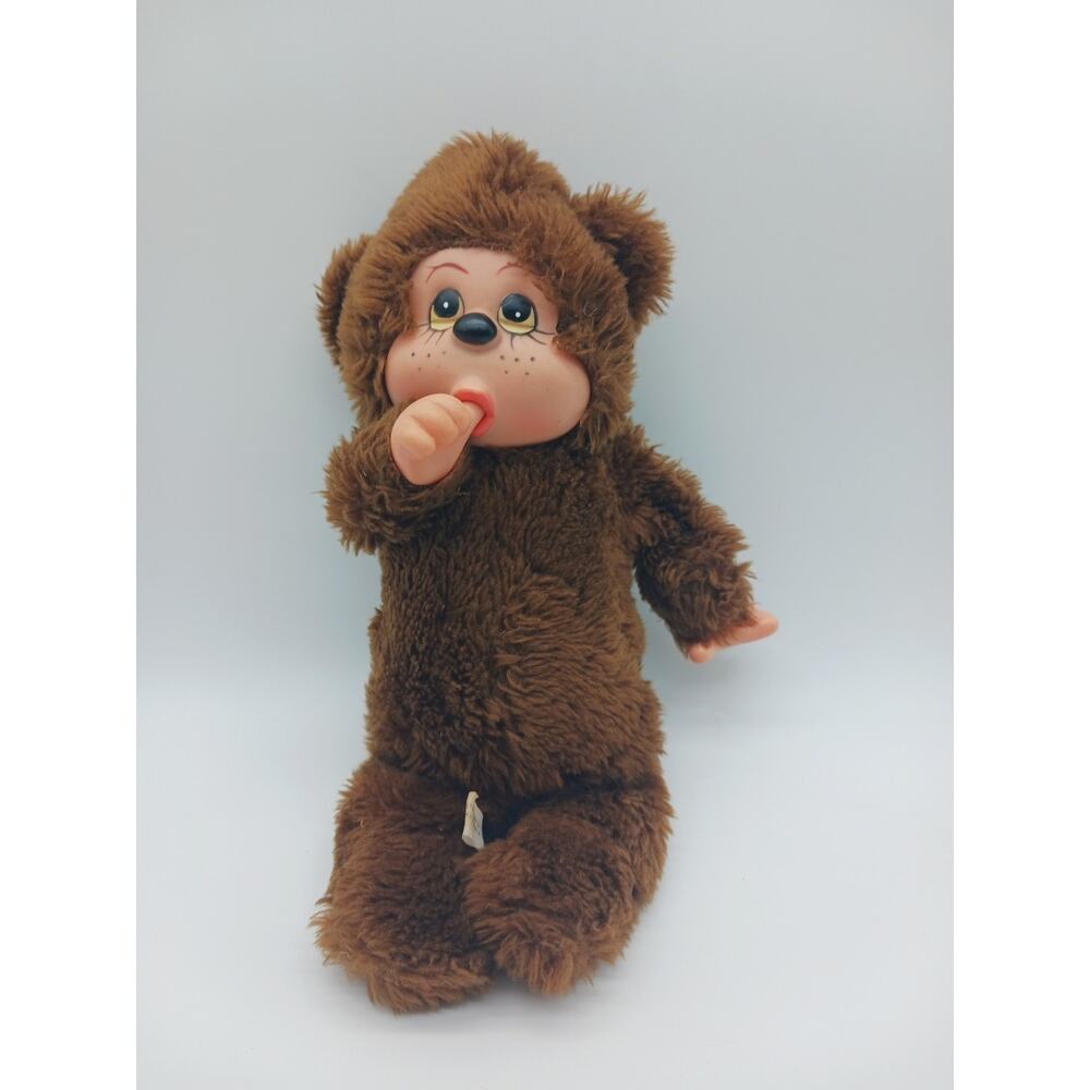 Vintage Toy Co Thumb Sucking Plush Bear Monkey Plastic Face Animal